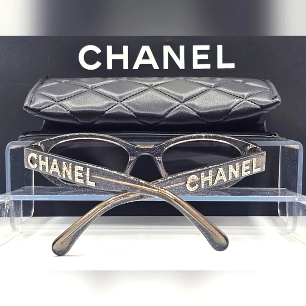 CHANEL RECTANGLE 71280A s1746 Silver Trendy Sunglasses Y2K